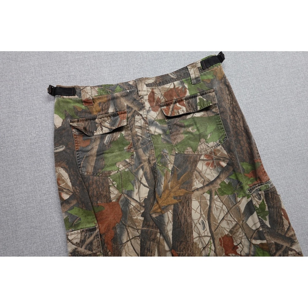 Vintage Camo Cargo Pants Mens 40x27 Realtree Camo Hunting Adjustable Baggy